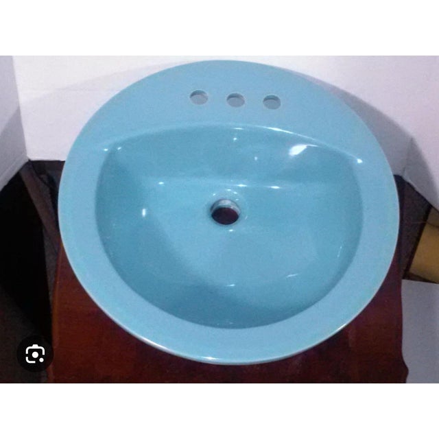 This is in excellent condition. I see no marks. It does not come with the cabinets, but does come with the faucets if you...