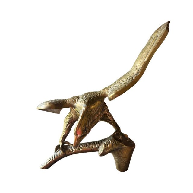 Mid-Century Modern Mid-Century Brass Eagle Statue/Figurine For Sale - Image 3 of 3