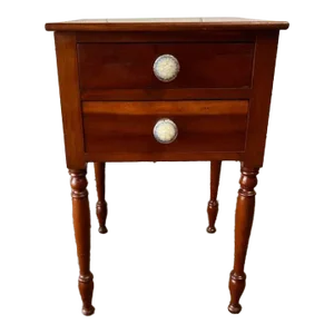 19th Century Antique Sheraton Style Mahogany Side Table Nightstand