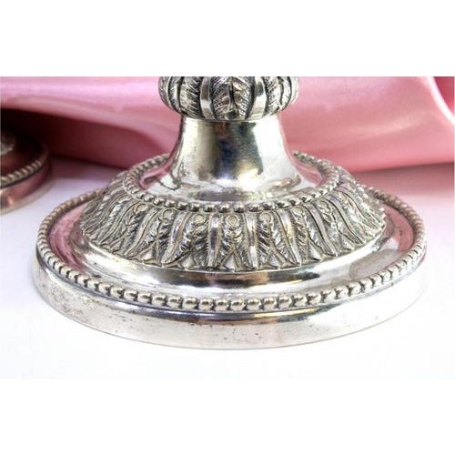 Three-Light Silver Candelabra, Set of 2, in Very Good conditions. Designed 1890 to 1919 This piece has an attribution...