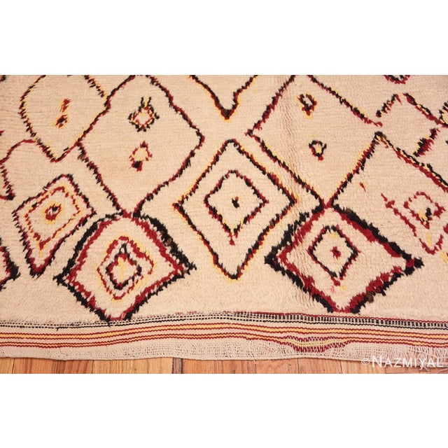 Vintage Beni Ourain Moroccan Berber Rug For Sale - Image 4 of 7