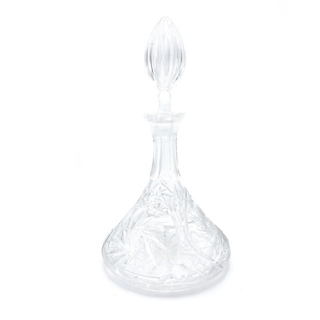 Vintage MidCentury Lead Crystal Decanters, Hand Cut in West Germany