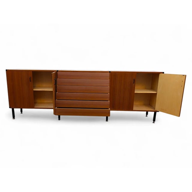 Vintage Sideboard in Teak, 1950s For Sale - Image 6 of 12