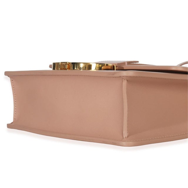 Animal Skin Beige Smooth Box Calfskin 30 Montaigne Flap Bag For Sale - Image 7 of 9