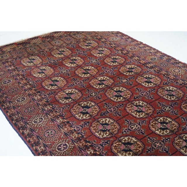 Antique Turkmen Rug 3'8'' x 5'10'' For Sale - Image 9 of 11