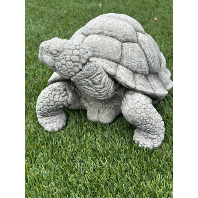 Late 20th Century Cast Stone Tortoise Garden Ornament For Sale - Image 5 of 8