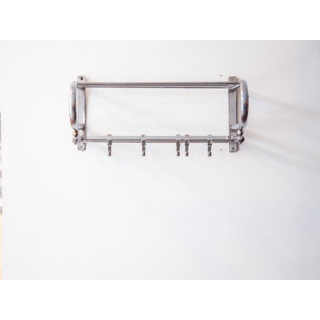 Bauhaus Wall hanging coat rack 1950s, Belgium, vintage chrome wall hanging coat rack with five chrome hooks. Perfect for...
