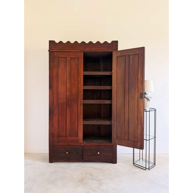 Late 19th c. hardwood cabinet. The most perfect proportions and condition. Interior was customized at some point with...