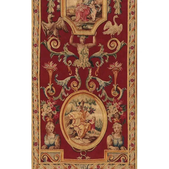 1990s 17th Century Tapestry Recreation of Framed Portrait For Sale - Image 4 of 12