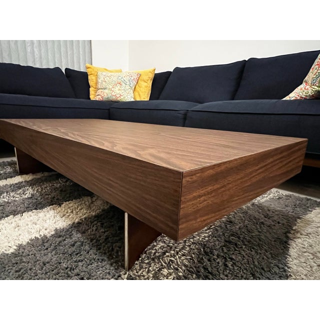 Striking vintage architectural modern coffee and end table set dating to the late 1960s–1970s, featuring a distinctive...