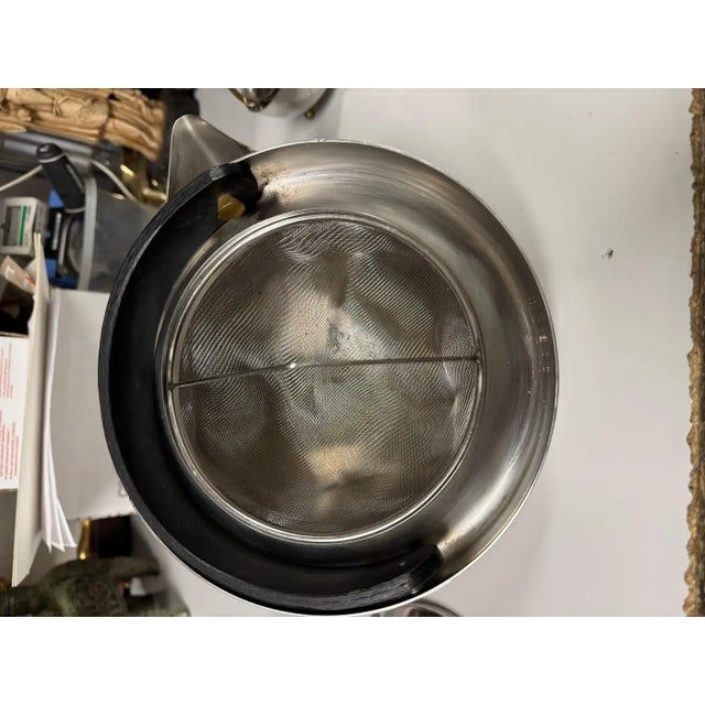 Late 20th Century Carsten Jorgensen for Bodum Stainless Steel and Brass Ball Tea Set (3 Pcs) For Sale In Houston - Image 6 of 10