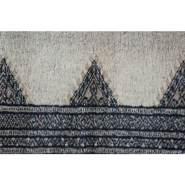 Black Vintage Hand-Knotted Pakistani Bokhara Wool Accent Mat Prayer Rug 7 Guls 3 X 5' For Sale - Image 8 of 10