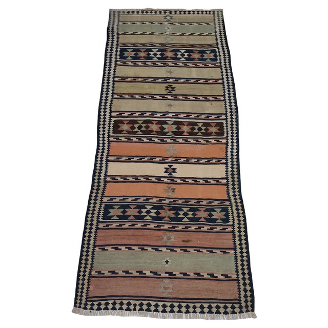 Antique Caucasian Kilim Rug, 1920s For Sale