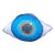 Organic Cotton Sateen "Blue Eye" sculpted pillow, custom, original For Sale