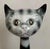 Vintage Long Neck Lipper & Mann Cat Black & White Striped Cat Figurine For Sale - Image 4 of 4
