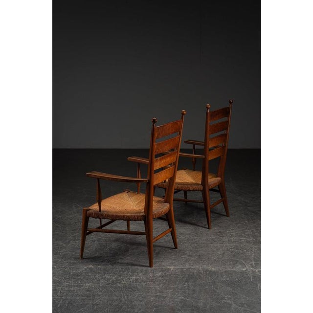 Brown Art Deco Armchairs by André Sol, 1940s, Set of 2 For Sale - Image 8 of 15