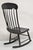 Antique Colonial Stencil Back Black Painted Plank Bottom Rocker Rocking Chair For Sale - Image 9 of 12