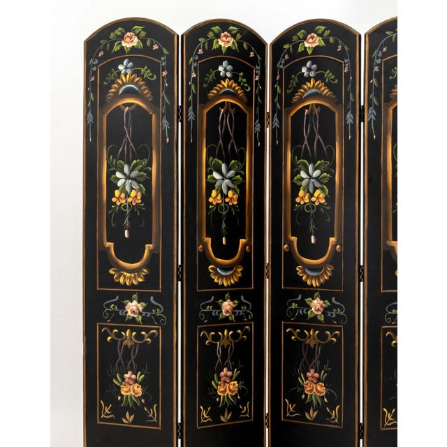 Victorian Victorian Style Ebonized Floor Screens, Pair For Sale - Image 3 of 10