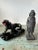Black Vintage Ceramic Black Panther on Log Planter For Sale - Image 8 of 11