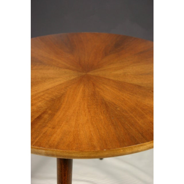 Wood Vintage Danish Sunburst Table in Walnut, 1960s For Sale - Image 7 of 13