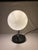 Vintage Opal Glass Globe Wall Lamp with Wood Detail, Europe, 1970s For Sale - Image 11 of 16
