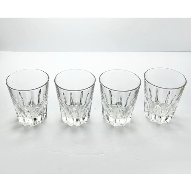 1980s Vintage Italian 4 Tumbler Old Fashioned Cocktail Glasses 4” 10oz Barware Good vintage condition. No chips, cracks,...