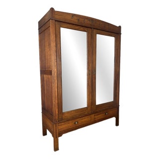 French Wardrobe in Oak For Sale