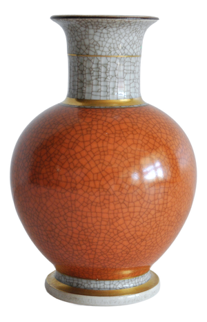 Crackle Glaze Porcelain Vase from Royal Copenhagen, Denmark, 1950s