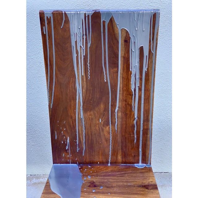 Acacia Wood Chairs - Set of 4 For Sale - Image 11 of 13