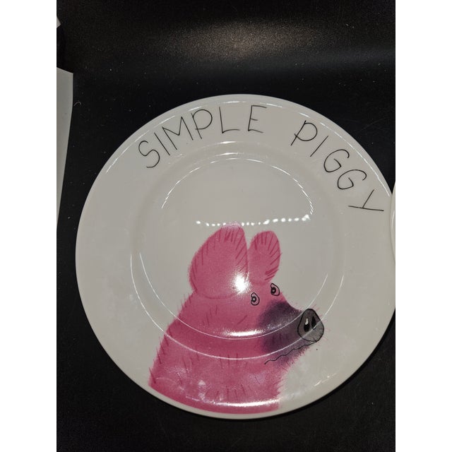 Vintage Porcelain Whimsically Plates by Estonian Ceramic Artist Helina Tilk