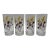 Vintage Autumn Harvest Highball Glass 22k Gold Rim 10 Oz by Taylor Smith Taylor - Set of 4 For Sale