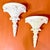 Vintage Palm Beach Regency Serge Roche Style High Gloss White Palm Brackets - Newly Painted For Sale - Image 11 of 12