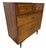 Elevate your space with this authentic 1960’s Mid-Century Modern Broyhill Sculptra walnut high chest, freshly refinished...