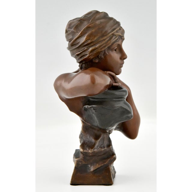Emmanuel Villanis, Rebecca Bust, 1900, Bronze For Sale - Image 3 of 11