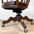 Vintage Traditional Mahogany & Cane Bankers Swivel Desk Chair For Sale - Image 14 of 17
