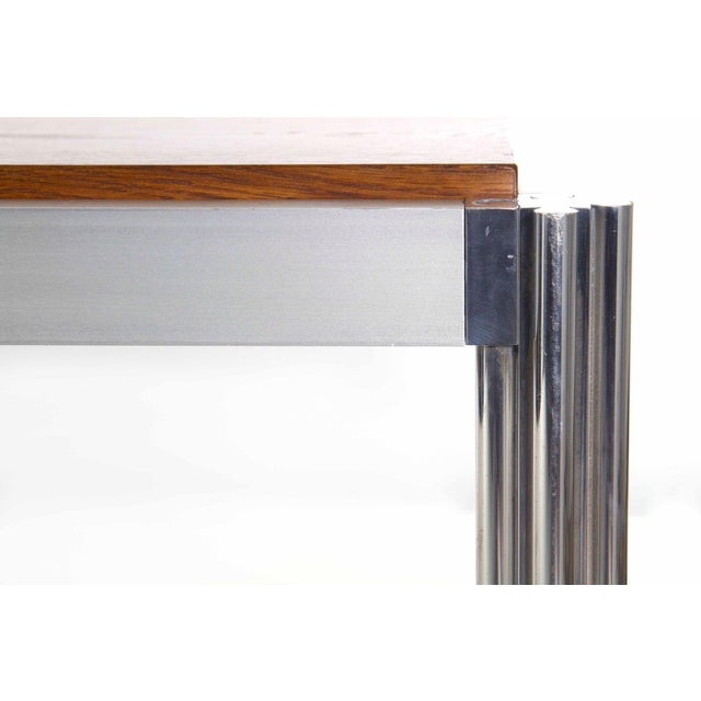 Oak and Metal “Shamrock” Desk or Dining Table by George Ciancimino For Sale - Image 10 of 12