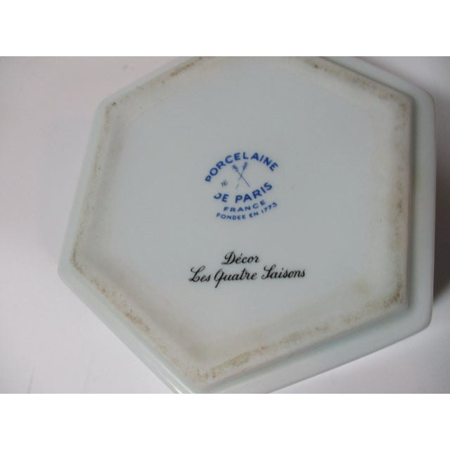 1960s Hand Painted French Octagon Nut Bowls - a Pair For Sale - Image 6 of 7