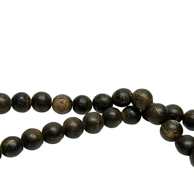 Asian Natural Agarwood Grain 110 Beads Hand Rosary Praying Chain For Sale - Image 3 of 7