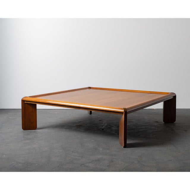 Vintage Italian Modern Walnut Coffee Table, 1970s For Sale - Image 4 of 7