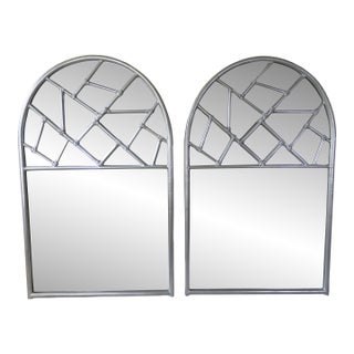 Vintage Art Deco Cracked Ice Mirror - A Pair For Sale