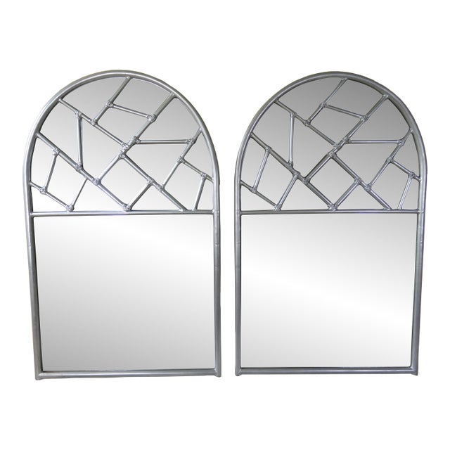 Vintage Art Deco Cracked Ice Mirror - A Pair For Sale