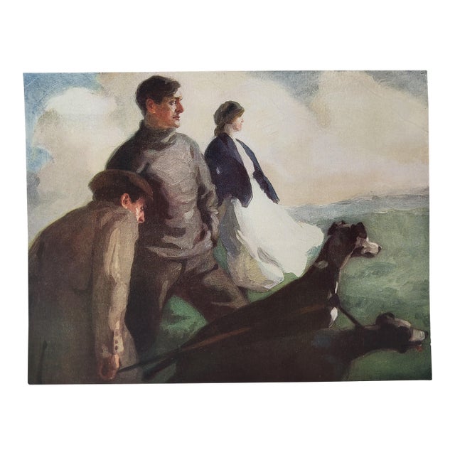 Vintage Illustration of Hunters & Dogs For Sale
