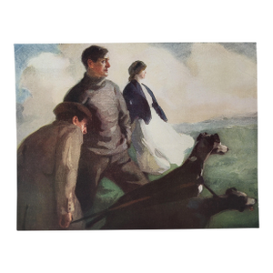 Vintage Illustration of Hunters & Dogs