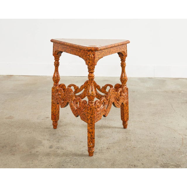 English Victorian Cricket Table Spreckled by Ira Yeager For Sale In Sacramento - Image 6 of 13