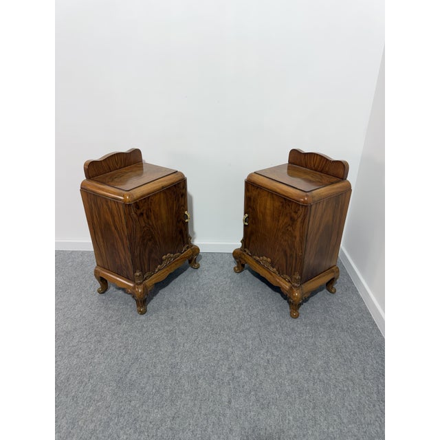 Italian Art Deco Bedside Tables, 1940, Set of 2 For Sale - Image 4 of 12