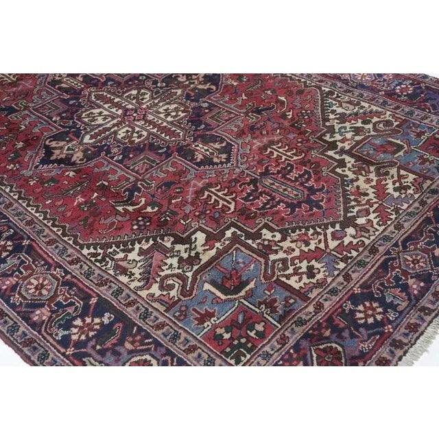 Vintage Heriz Rug 6'7'' x 9'8'' For Sale - Image 4 of 10