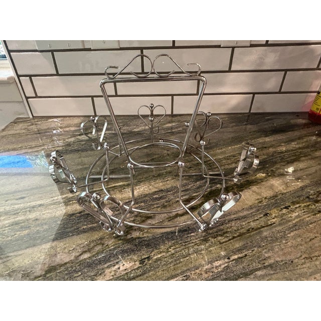 Mid-Century Modern Mid Century Modern Set of 8 Dorothy Thorpe Atomic Roly Poly Glasses With Metal Carrier For Sale - Image 3 of 12