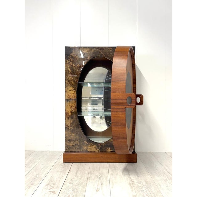 1950s Detail of Bar Cabinet by Aldo Tura, 1950s For Sale - Image 5 of 16