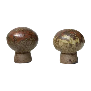 Ceramic Mushroom Vases by Aage Würtz, 1970s, Set of 2