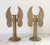 Mid 20th Century Vintage Brass Angel Wing Candle Holders - a Pair For Sale - Image 5 of 9